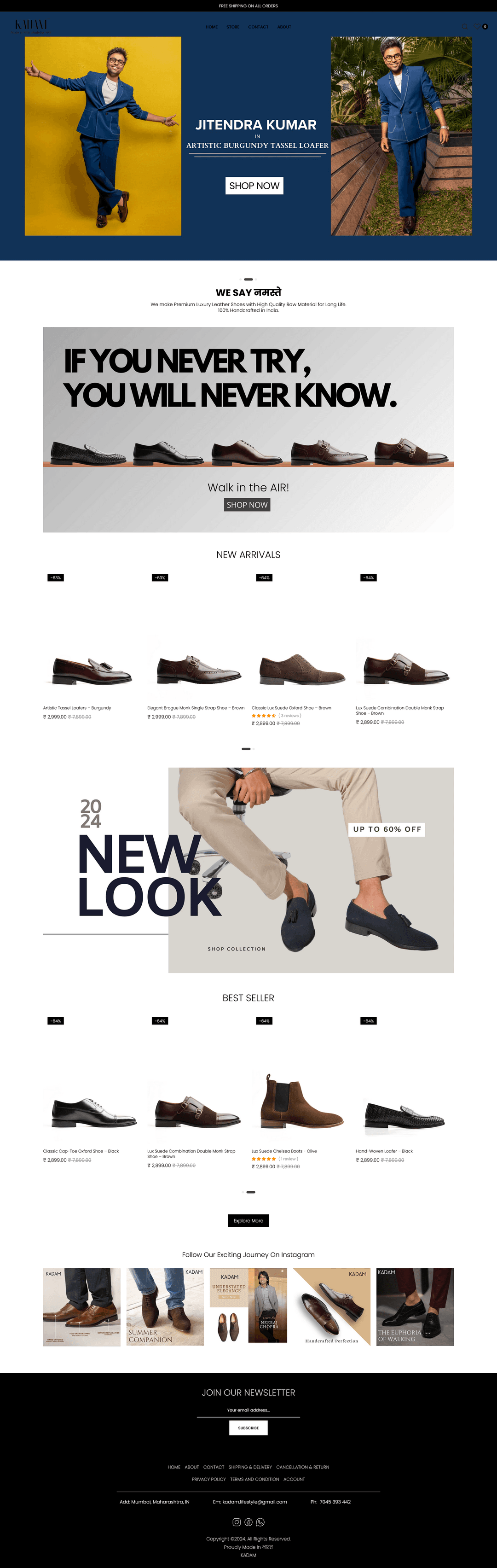 Kadam Lifestyle - Modern Footwear E-commerce