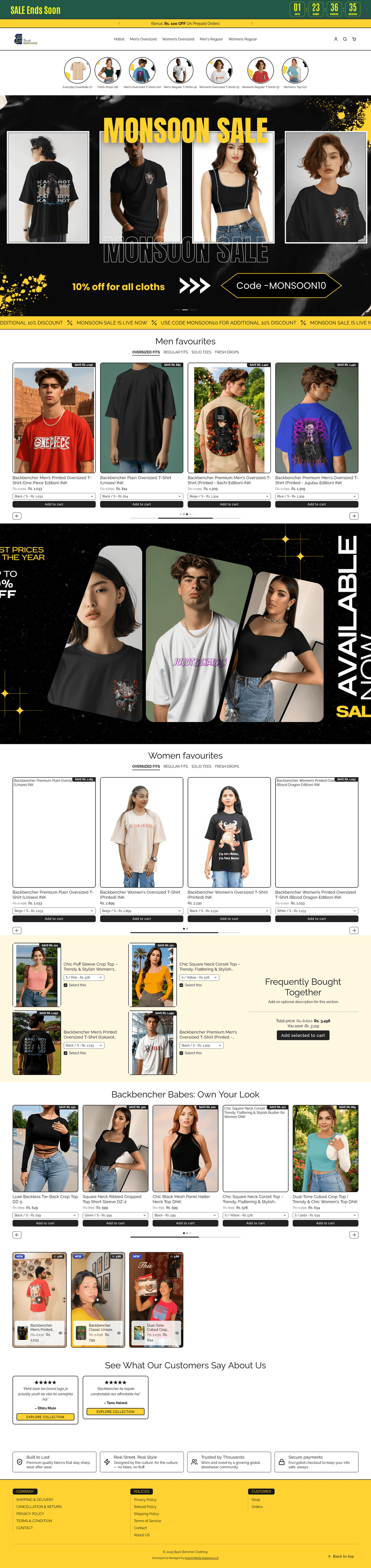Backbencher Clothing - Premium Streetwear E-commerce