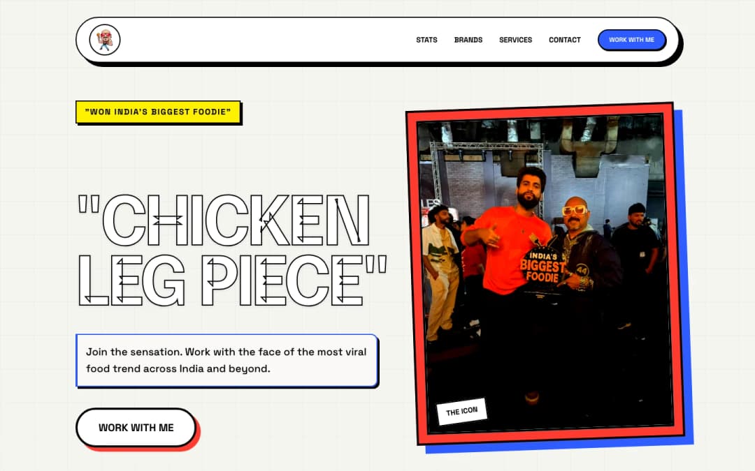 Chicken Leg Piece Case Study Mockup